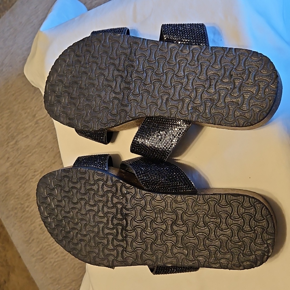 Torrid BLACK rhinestone Sandals SIZE 7 - Picture 5 of 9